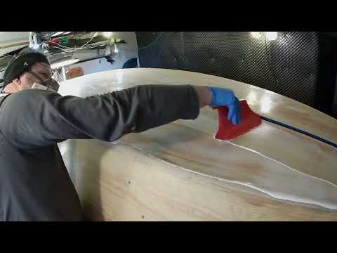 Plywood hull gluing: Episode #49 - microballoons (Pasja 400 dinghy; RoSSY project)