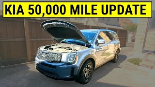 Kia Telluride 50,000 Mile Owner's Update - Oil Leak + Faded Window Trim & BAD KIA SERVICE