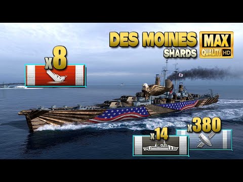 Cruiser Des Moines: 8 ships destroyed on map Shards - World of Warships