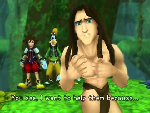 Kingdom Hearts, English cutscene: 70 - Kerchak - HD 720p