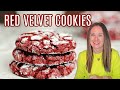 Red Velvet Cookies Made With A Cake Mix