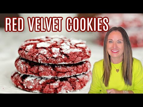 Red Velvet Cookies (made with a cake mix!)