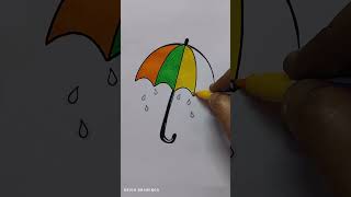 How to draw a umbrella – umbrella drawing - color drawing - coloring pages painting #drawing #art
