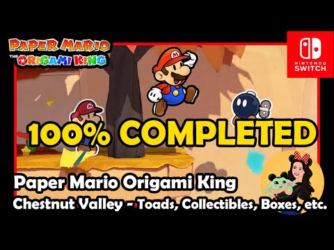 100% COMPLETION CHESTNUT VALLEY - Toads, blocks, collectibles & holes - Paper Mario-Origami King