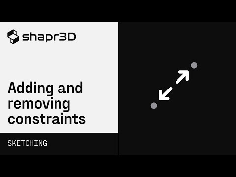 Shapr3D Manual - Adding and removing constraints | Sketching