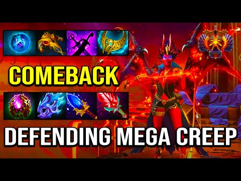 [ Queen of Pain ] BEST DEFENDING MEGA CREEP - THE MOST INTENSE COMEBACK - HIGH RANKED - GAMEPLAY