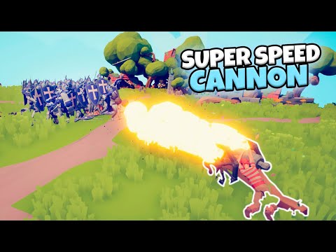 SUPED SPEED CANNON VS EVERY FACTION. FAST ATTACK WITH CHEERLEADER | TABS GAMEPLAY