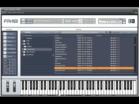 FM8 VST synthesizer (Native Instruments) - Preview of 190 sound patches
