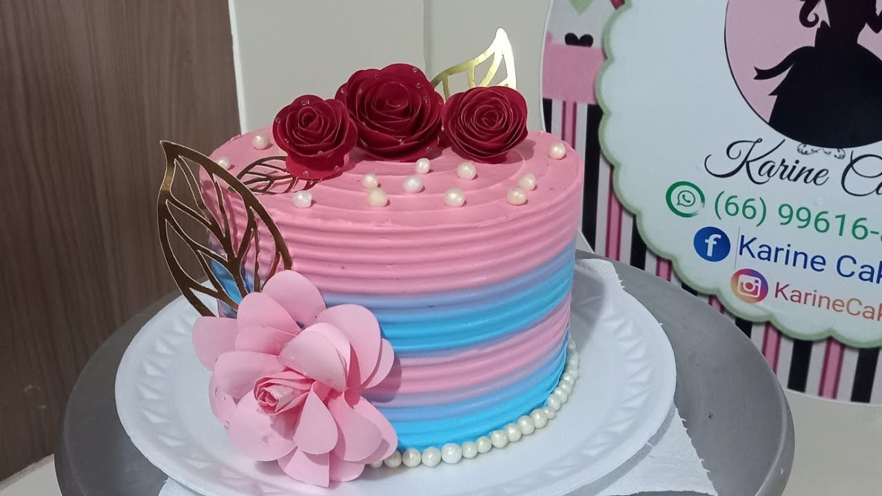 Watch Now Bolo azul e Rosa / Chantilly / Karine Cakes Bolo azul e Rosa / Chantilly / Karine Cakes