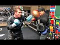 CANELO THROWING MONSTER HOOKS IN TRAINING! POWERFUL COMBINATIONS IN TRAINING FOR CALLUM SMITH