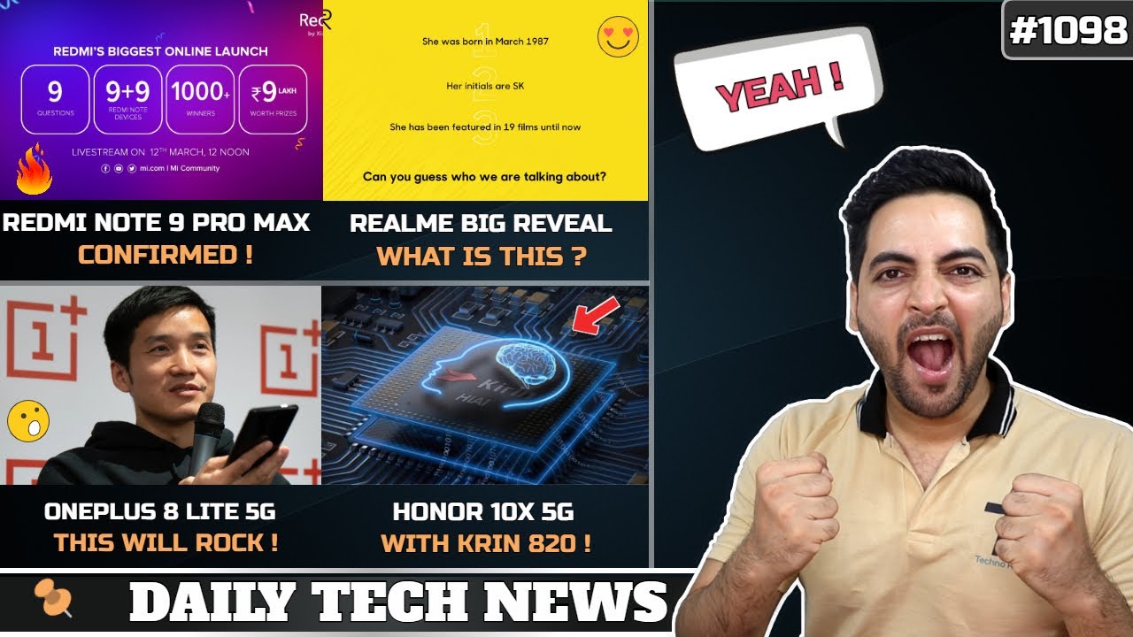 Redmi Note 9 Pro Max Confirmed,Realme Big Reveal,Oneplus 8 Lite 5G Confirmed,PUBG Mobile PRO #1098