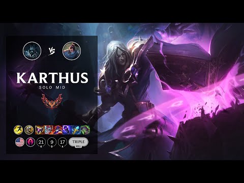 Karthus Mid vs Yasuo - NA Grandmaster Patch 12.13