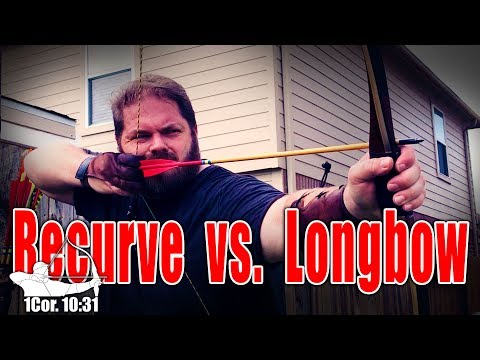 Longbow vs Recurve, unboxing & shooting a New Wood longbow!