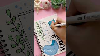 Creative Front Page Idea: Science 💙 #shorts #halyncalligraphy #frontpage