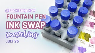 Fountain Pen Ink Swap Swatching - Mandy Bookish Artist! Sailor, Wearingeul, Diamine, Robert Oster