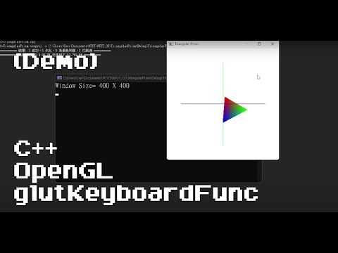 OpenGL Practice 2, Draw Axis and Moving the Object with Keyboard, Demo