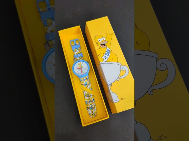 Vídeo relacionado con Swatch Reloj The Simpsons Big Bold SB05Z100 Best DAD. EVER.