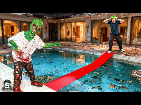 El ZOMBIE ALFA CRUZA la PISCINA con CINTA AMERICANA!