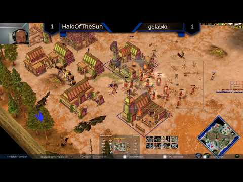 HaloOfTheSun (Oranos) vs golabki (Loki) - Age of Mythology: The Titans (Game 3)