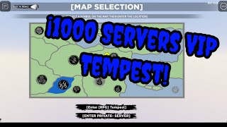  1000 Servidores VIP Tempest  Private Server Codes