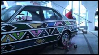 Installation of Art Car by Esther Mahlangu