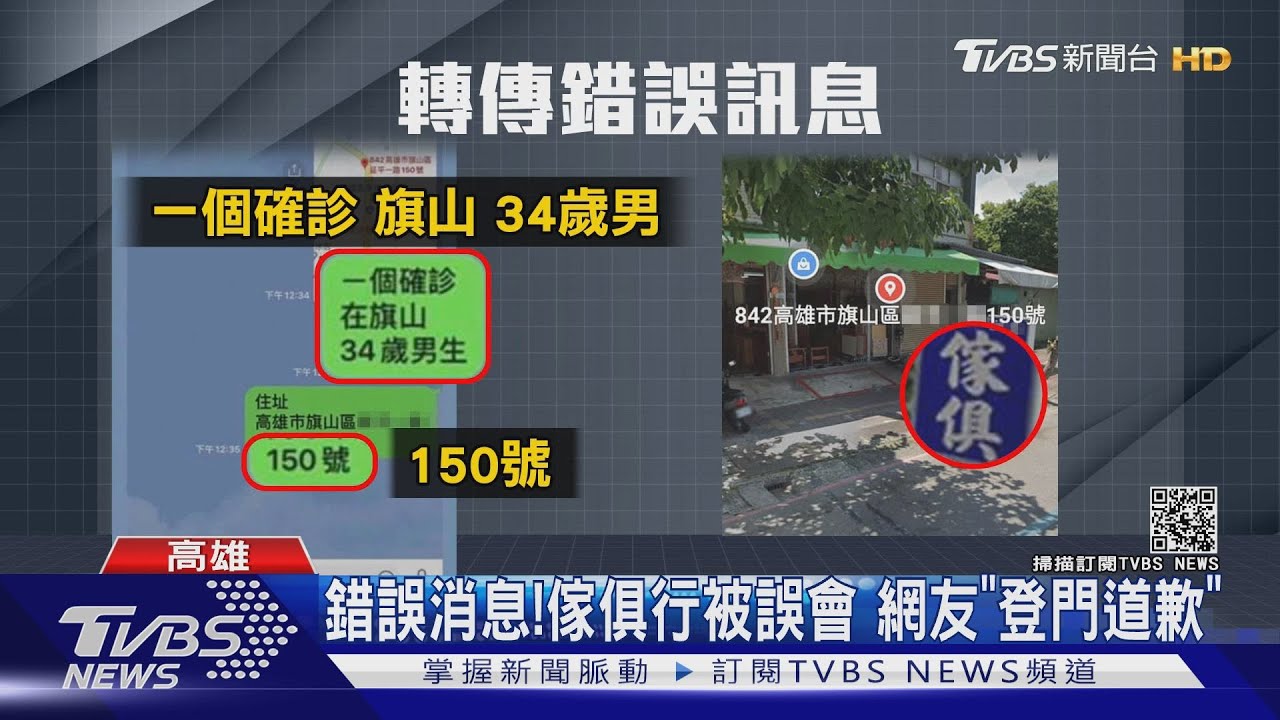 亂傳訊息!高雄傢俱行地址 遭誤認「確診者住家」