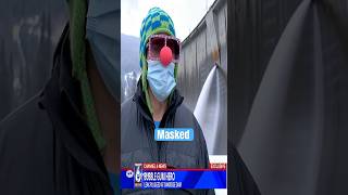 Masked CryptoPunk saves towns damn w/ bubblegum Breaking fake #AI news #cryptonovoai #sora2 #shorts