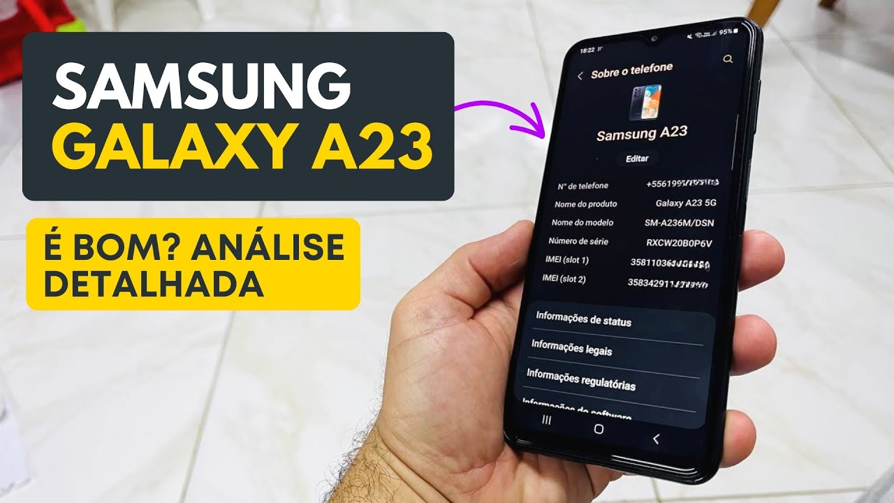 Miniatura da avaliação em vídeo de Smartphone Samsung Galaxy A23 128GB 4GB RAM