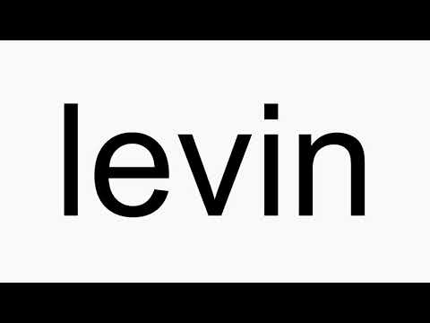 How to pronounce levin