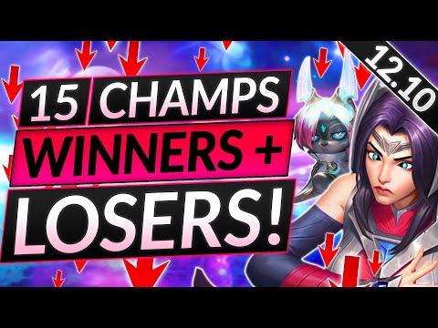 15 BIGGEST Champion WINRATE Changes - NEW PATCH 12.10 META Champs - LoL Guide