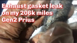 Gen2 Prius exhaust gasket leak detection and replacement