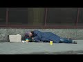 Man Gives Money To Poor Stock Video