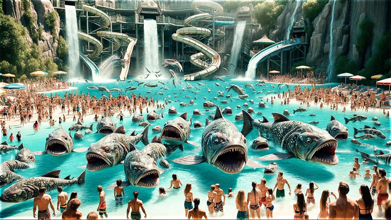 Thousands of Prehistoric Piranhas Invade Water Park Causing Terror and Deaths