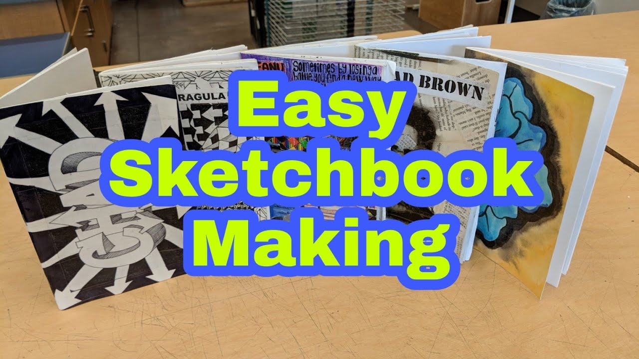 Easy Sketchbook Making - Simple Bookbinding Method - theartproject (2018) chad brown