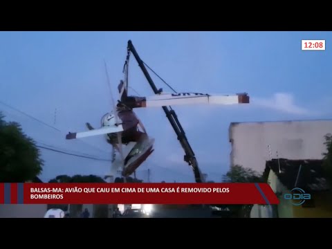 Balsas-MA: Avião que caiu em cima de uma casa é removido pelos bombeiros 25 02 2022
