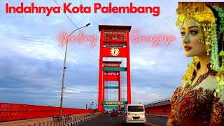 Download lagu WALKING IN PALEMBANG CITY – THE BEAUTY OF AMPERA BRIDGE IN THE MORNING mp3