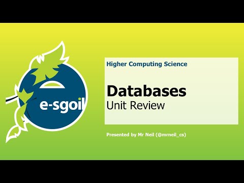 eSgoil: HCS: Databases: Unit Review