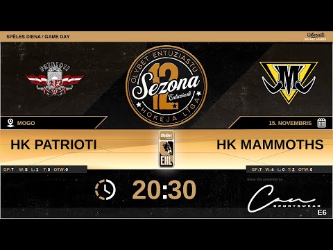 2022 11 15 HK Patrioti - HK Mammoths