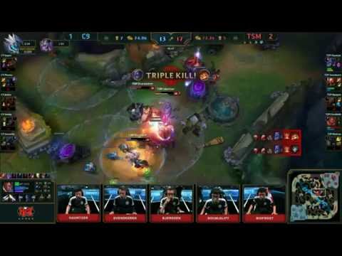 Doubelift OP auto spacing - NA LCS Summer Finals C9 VS TSM