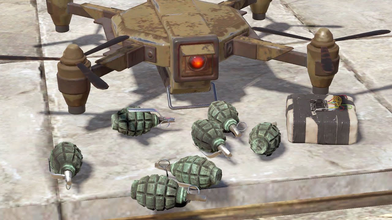 Rust - Дрон сбрасывает C4 и гранаты! ИМБА?