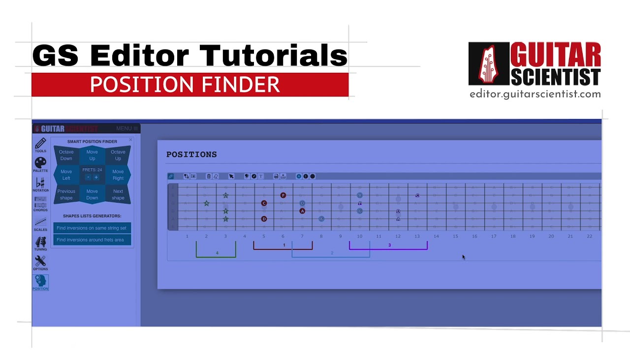 [ENG] Inversions and shapes finder - Guitar Scientist Editor Tutorials