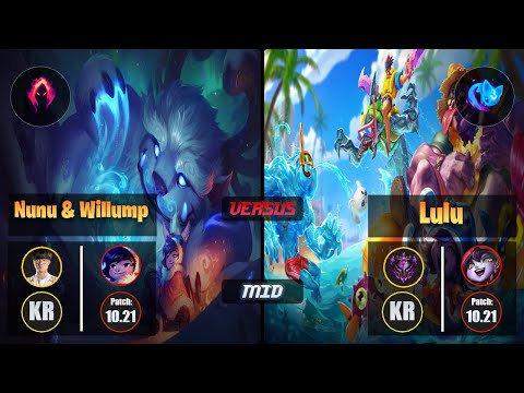 Faker NUNU & WILLUMP (Mid) [Dark Harvest] VS LULU - Master KR Patch 10.21