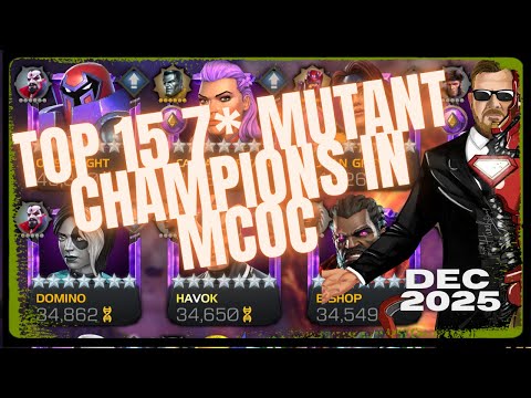 The BEST 15 MUTANT Champions Ranked! December 2025 MCOC Ranking Series Vid 11