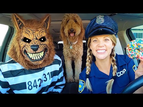 Puppies Surprise Dancing Car Ride Chase