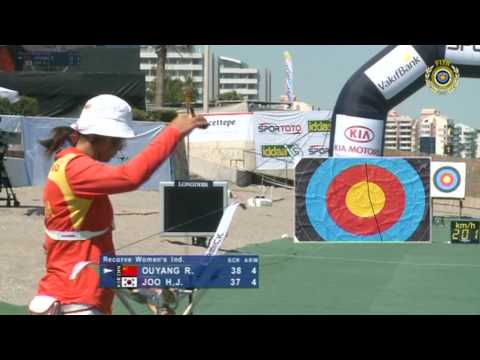 Ouyang Ruyu v Joo Hyun Jung – recurve women's bronze | Antalya 2009 Archery World Cup S3
