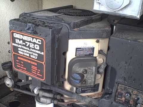 GENERAC IM-72G GENERATOR from stk#1102 SOLD