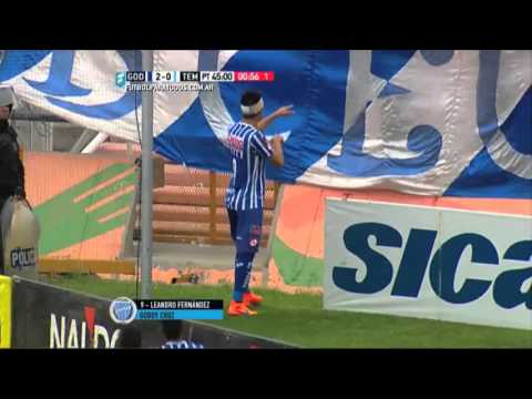 Gol de Fernández. Godoy Cruz 2 - Temperley 0. Fecha 27. Primera 2015. FPT