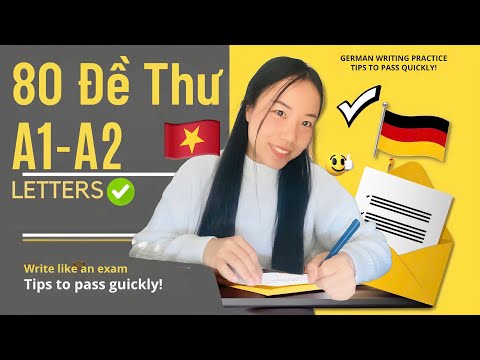 ✍️ 80 Đề Luyện Viết Thư Trình Độ A1-A2 | Tự Học Viết Thư Tiếng Đức Hiệu Quả 🇩🇪 German Letter Writing