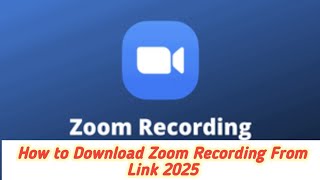 How to download ZOOM recordings from shared link (easiest way) | 2025 | How to save zoom recording