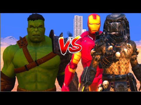 100 Hulk vs 1000 IRON MAN and 1000 Predator (Marvel vs Marvel)